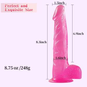 8.3 Inch Strap-On Dildo Kit with Harness & Suction Cup - Adjustable Realistic Sex Toy for Couples & Beginners